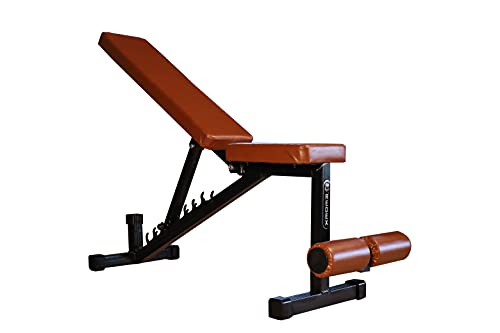 Redex Adjustable Incline, Decline and Flat Bench for Home Gym Workout (Black)