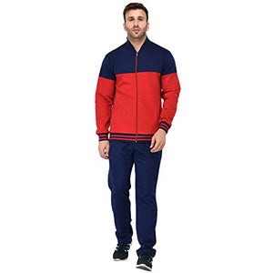 Vivid Bharti Men's Fleece Tracksuit (WM-38-L_Multicolored_Large)