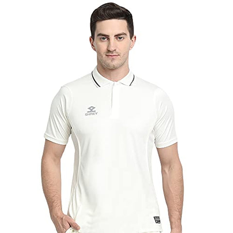 Image of Shrey Cricket.Premium Shirt S/S - M, Off White