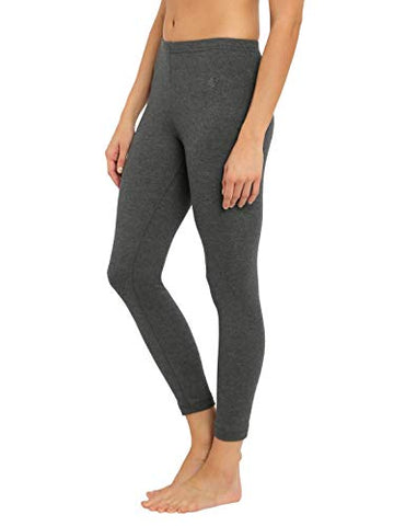 Image of Jockey Women's Thermal Leggings with Concealed Elastic Waistband 2520_Charcoal Melange_S