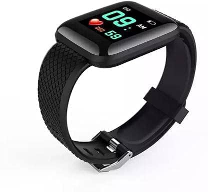 RIZZER ID116 Plus Bluetooth Fitness Smart Watch for Men Women and Kids Activity Tracker (Black)