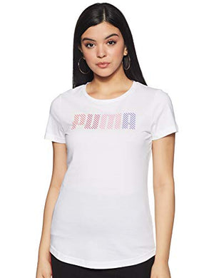 PUMA Women's Regular T-Shirt (58807503 White X-Small), Puma White