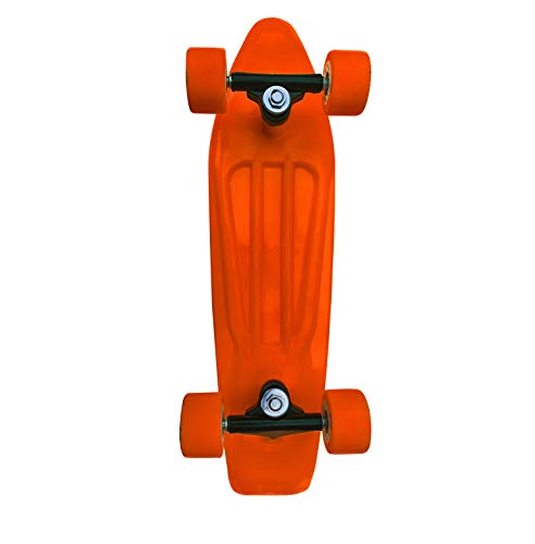 Jaspo Ride on Penny Polypropylene Skateboard Combo for Age Group Upto 10 Years (22" x 5.5)uk, Orange