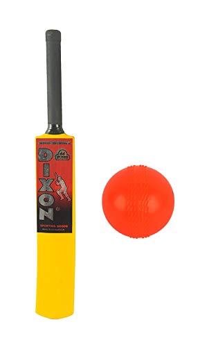 Toyshine bat and ball cricket combo, ABS unbreakable plastic, made in india | size 2 (2-4 years) Mix Color (SSTP)