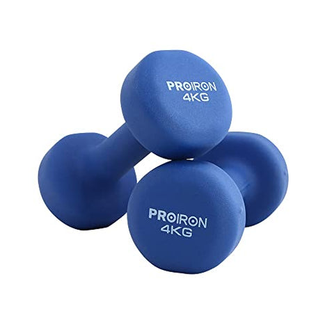 Image of PROIRON Neoprene Dumbbell Home Exercise for Ladies Kids Arm Hand Weights Pilates Dumbbells in 4kg Pair