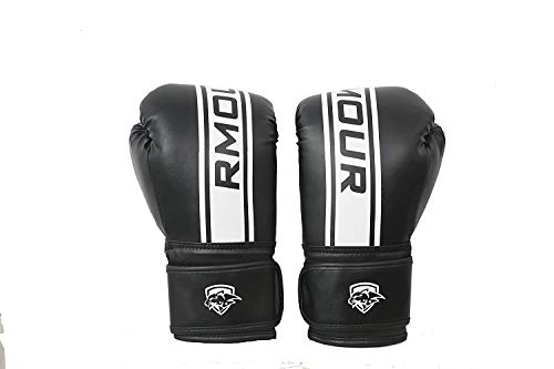IWIN Our Unfilled White Black Heavy PU Punch Bag Boxing MMA Sparring Punching Training ick Boxing MuDay Thai with Hanging Chain, Boxing Gloves and Hand Wraps (3 Feet)