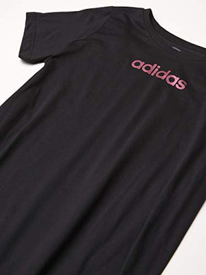 adidas Women's Essentials Long Sleeve Branded Tee, Black/Black, M