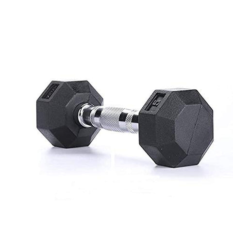 Image of Toodlee Rubber Coated Professional Hex Dumbbell (7.5 Kg Pair of 2)