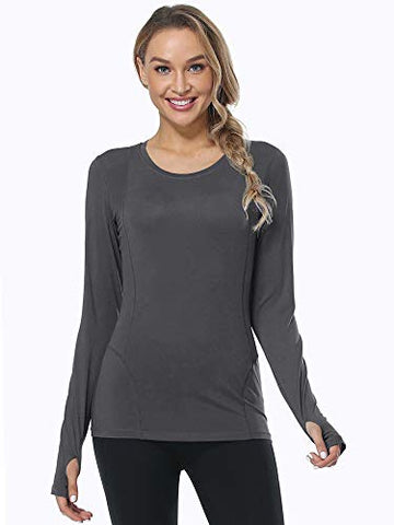 Image of CADMUS Women's 3 Pack Running Compression Long Sleeve T Shirt, 1601: Grey, Pack of 1, Small