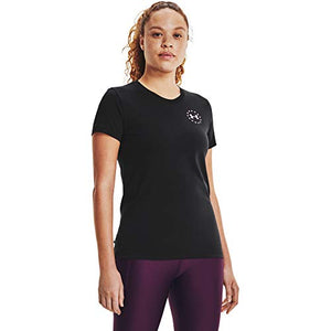 Under Armour Women's Freedom Flag T-Shirt , Black (002)/Stellar Pink , Medium