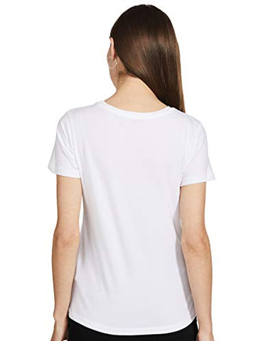 Image of Amazon Brand - Eden & Ivy Women's Regular Work Utility T-Shirt (Pack of 2) (PAG101B_White & Black2 XXL)