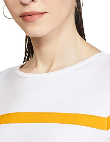 Image of Amazon Brand - Symbol Women's Regular T-Shirt (AW20SYTSMPB10_Mustard L)