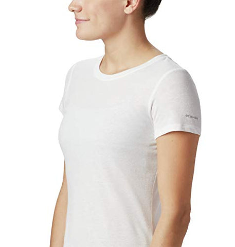 Image of Columbia Women's Solar Shield Short Sleeve Shirt, White, 2X