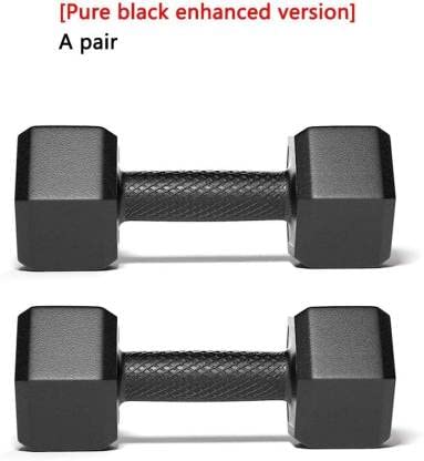 Image of FIT & FITNESS Hex Dumbbells Set and Fitness Kit for Men and Women Whole Body Workout (BLACK-(1KG X 2))