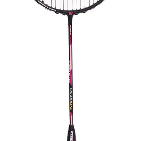 Image of WOODS CARBOLITE Badminton Racket Strung 3U G4(Woven Graphite,28 lbs Tension) with Full Cover