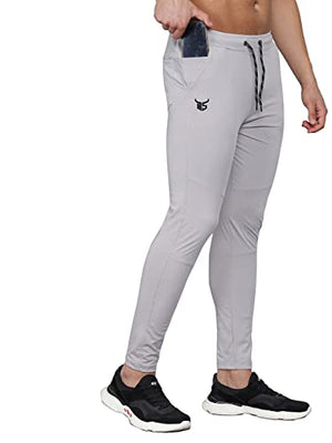 The Modern Soul Men's Slim Fit Track Pant (Medium, Light Grey)