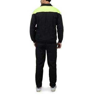 SURLY Men's Polyester Track Suit Black Green_M