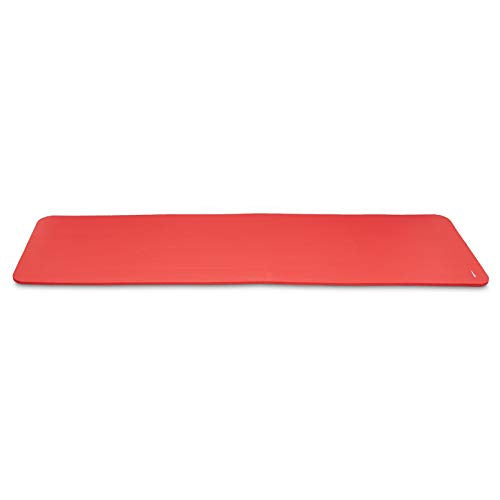 AmazonBasics 13mm Extra Thick Yoga and Exercise Mat with Carrying Strap, Red
