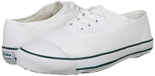 Bata Boy's Tennis White School Uniform Shoe (4391479), 4 UK