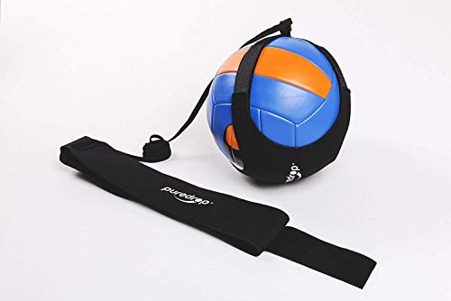 Puredrop Volleyball Training Equipment Aid Great Trainer for Solo Practice of Serving Tosses and arm Swings Returns The Ball After Every Swing Adjustable Cord and Waist Length fits Any Volleyball