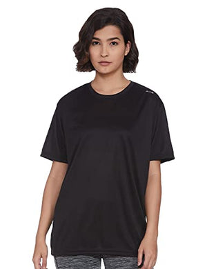 Puma Women Active Logo Heather Tee Black Heath S