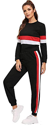 Galani Yoga Suit For Sports Gym Dancing Workout Aerobic Fitness Breathable Fabric Top & Leggings For Women Comfortable Ankle-Length Yoga Wear (Black, M)