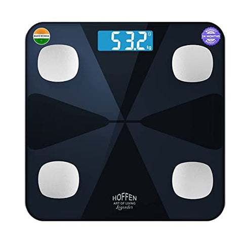Image of Hoffen India HO19 Electronic Digital Personal Body Bathroom Weighing scale, Weight machine Battery Included , 2 Years Warranty ( Legender series Addition)