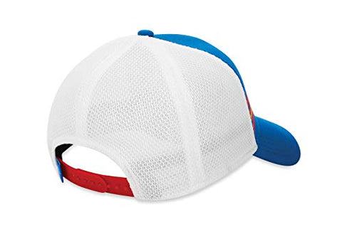 Image of Callaway Golf Stripe Mesh Hat, Royal/White/Orange