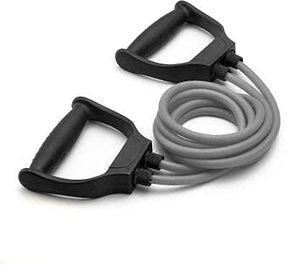 SBA999 Double Toning with 6 Months Warranty Resistance Tube | Heavy Quality Exercise Band for Stretching, Full Body Workout / Home Gym and Toning with D Shaped Handles for Women & Men-Color May Vary