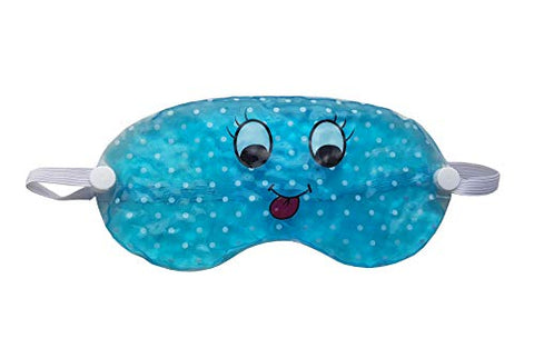 Image of Jenna™ Ice Pack Therapeutic Gel Beads Eye Mask - Pain Relief Treatment for Puffy,Swollen Eyes,Dark Circles,Headache,Migraine,Relaxation,Reusable,Soothing on eyes with Elastic Band Balls Face Blue