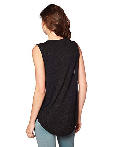 Image of adidas Women's Athletics Graphic Drop Hem Muscle Tee, Black, 2XS