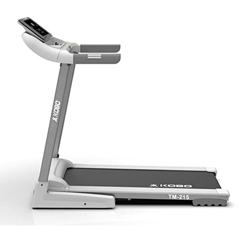 Image of Kobo TM-215 Stainless-Steel 2.5 HP - 5 HP Peak DC Motorised Treadmill for Home Use with Bluetooth Connectivity APP, Free Installation Assistance (White)