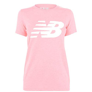 New Balance Womens Logo Graphic QT T Shirt Pink S