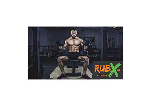 Image of RUBX Rubber Coated Professional Exercise Hex Dumbbells (Pack of Two) (7.5)