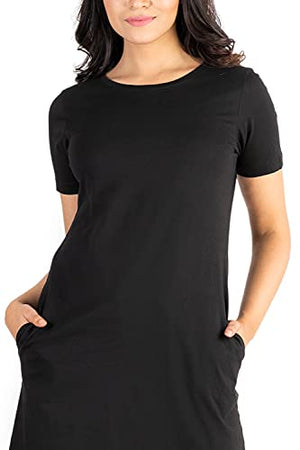 bluehaaat BTS K POP Graphics Printed Cotton Tshirt for Women and Girls (Medium, Black Dress)
