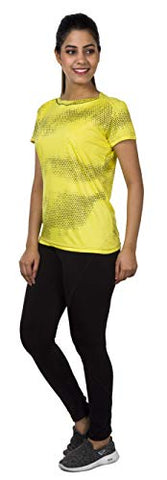 Image of URBAN CIRCUS Women's T-Shirt (41_t-shirt_PGYW--$parent sku_Yellow & Black_Medium)