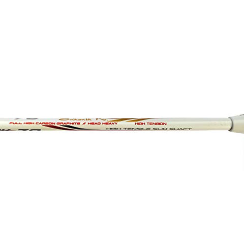 Image of Li-Ning SK 78 Carbon-Graphite Strung Badminton Racquet (White/Red) with Free Racquet Case