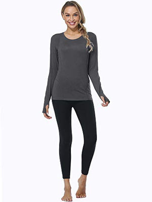 CADMUS Women's 3 Pack Running Compression Long Sleeve T Shirt, 1601: Grey, Pack of 1, Small