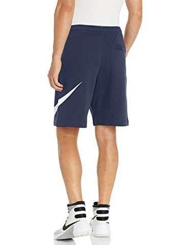 Image of Nike Men's Sportswear Club Short Basketball Graphic, Midnight Navy/White/White, Large