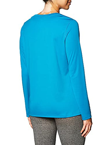 Image of Hanes Women's Sport Cool Dri Performance Long Sleeve Tee, Underwater Blue, Medium