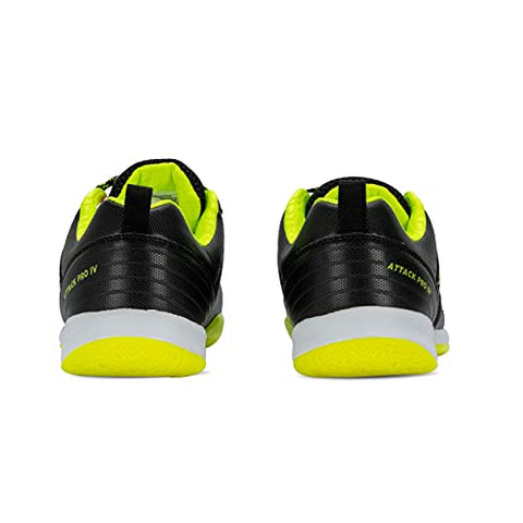 Image of Li-Ning ATTACK PRO IV Non-Marking Badminton Shoes BLACK/LIME,9 UK