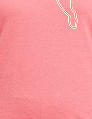 Puma Women's Graphic Regular T-Shirt (84789603_Sun Kissed Coral_L)