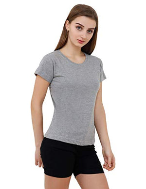 Reifica Women's T-Shirt (Pack of 2) (REFWCOM-2-BG-M_Black And Grey_Medium)