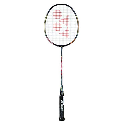 Image of Yonex Muscle Power 55 Badminton Racquet with Free Full Cover (Graphite, G4, 83 Grams, 30 lbs Tension) | Made in Taiwan+Yonex Mavis 200i Nylon Shuttle Cock, Pack of 6 (Yellow)