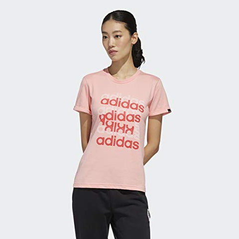 Image of adidas Women's Big Graphic T-Shirt Glory Pink/Core Pink Small