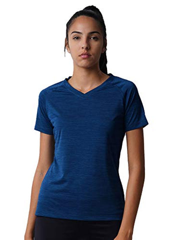 Image of LAYA Women's Sports Raglan Tee (HARPER, Medium, Rama Blue)