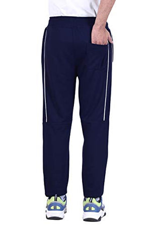 MARK LEUTE Men's Regular Fit Track pants(ML-BMX_Navy Blue_X-Large)