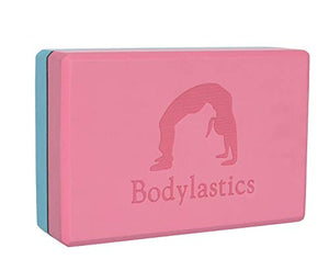 Bodylastics Yoga Blocks High Density EVA Foam Non-Slip Workout Bricks to Improve Poses Balance Flexibility Support Strength Training Exercise