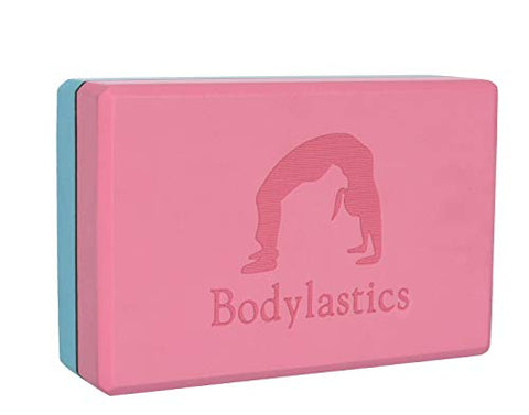 Image of Bodylastics Yoga Blocks High Density EVA Foam Non-Slip Workout Bricks to Improve Poses Balance Flexibility Support Strength Training Exercise