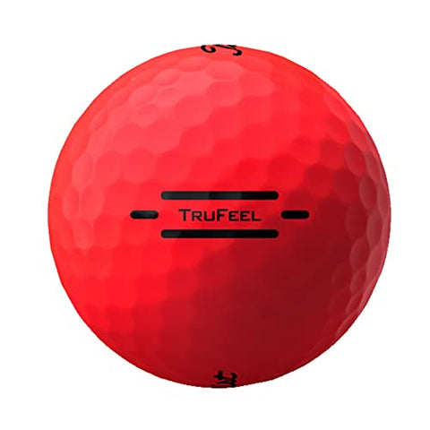 Image of Titleist TruFeel golf Balls, Matte Red, (One Dozen)